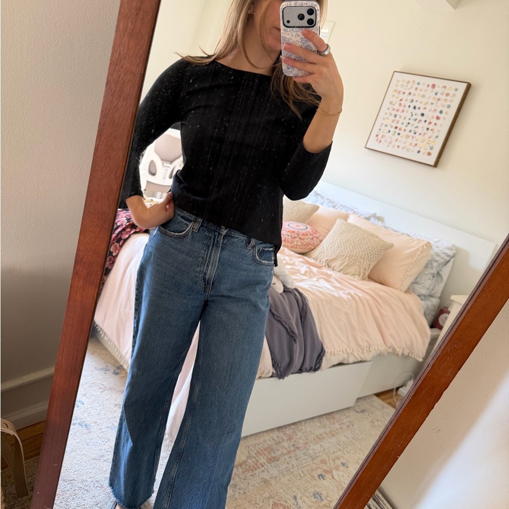 Abercrombie & Fitch Blue high rise loose jean